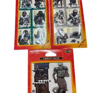 VTG 1997 NFL Sticker Packs Emmitt Smith Jaguars Panthers NEW Sealed Crown Pro